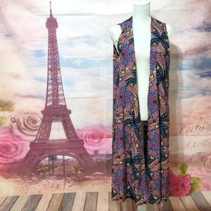 LuLaRoe sleeveless open front cardigan